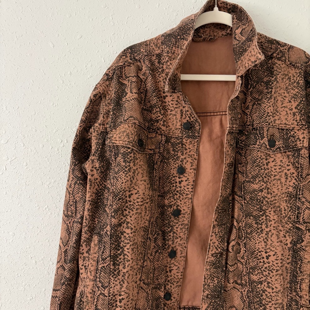 FREE PEOPLE SNAKE TRUCKER JACKET - Picture 8 of 10